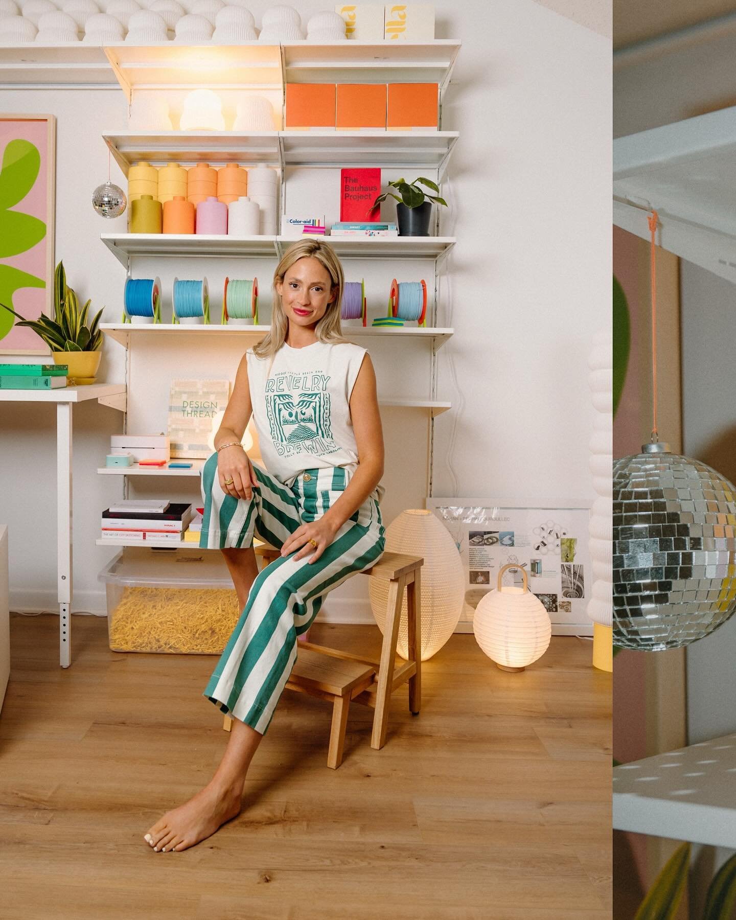 bright and cozy branding for @nellalighting on this rainy day. ☔️ 
.
digital + 35mm film 
. 
the care caitlyn put into her space and her work alike made this shoot feel so creatively free and FUN. I&rsquo;m so envious of her talent and loved the oppo