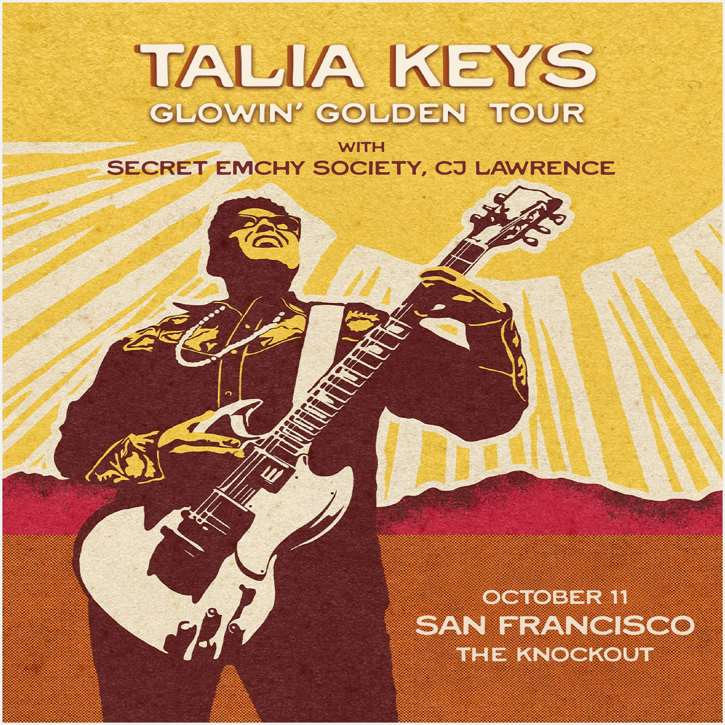 SATURDAY MATINEE SHOW : TALIA KEYS, THE SECRET EMCHY SOCIETY, CJ LAWRENCE