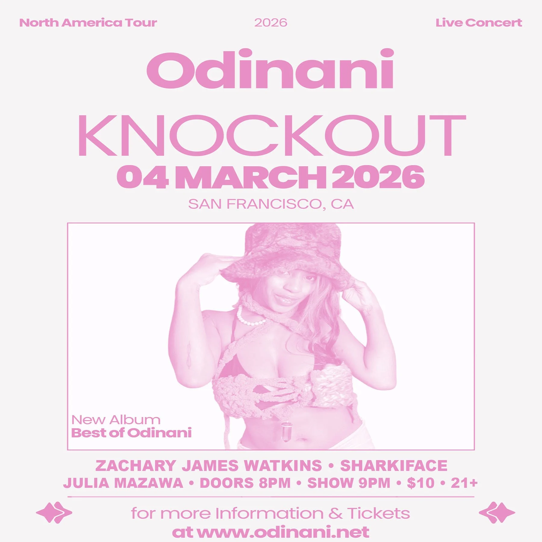 ODINANI LIVE AT THE KNOCKOUT! NORTH AMERICAN TOUR 2026! 