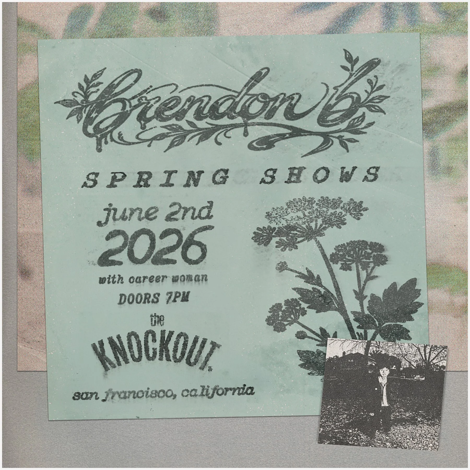 BRENDON B LIVE AT THE KNOCKOUT! WITH SPECIAL GUESTS CAREER WOMAN (7PM - CLOSE)