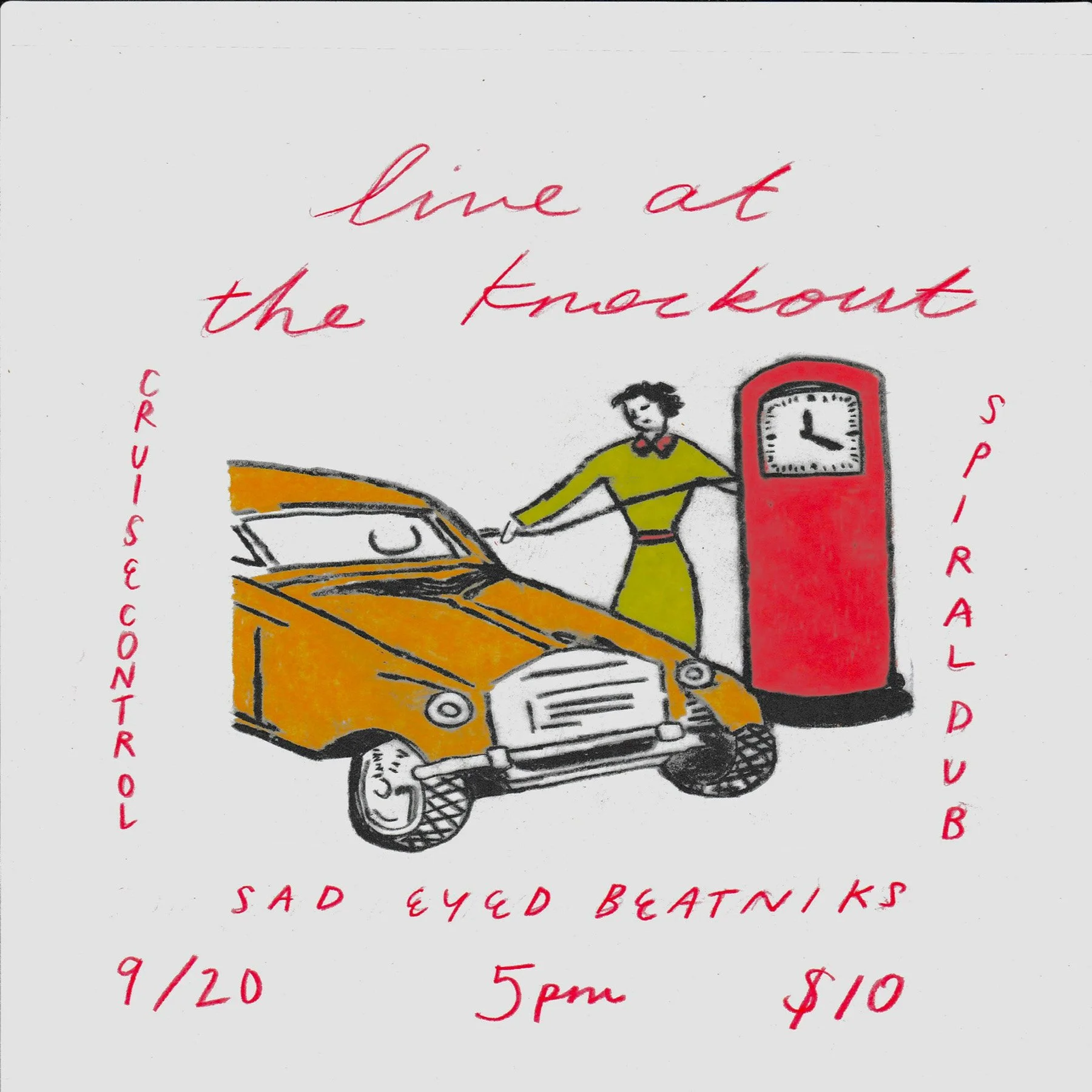 SATURDAY AFTERNOON ROCK N’ ROLL MATINEE SHOW : CRUISE CONTROL, SAD EYED BEATNIKS, SPIRAL DUB