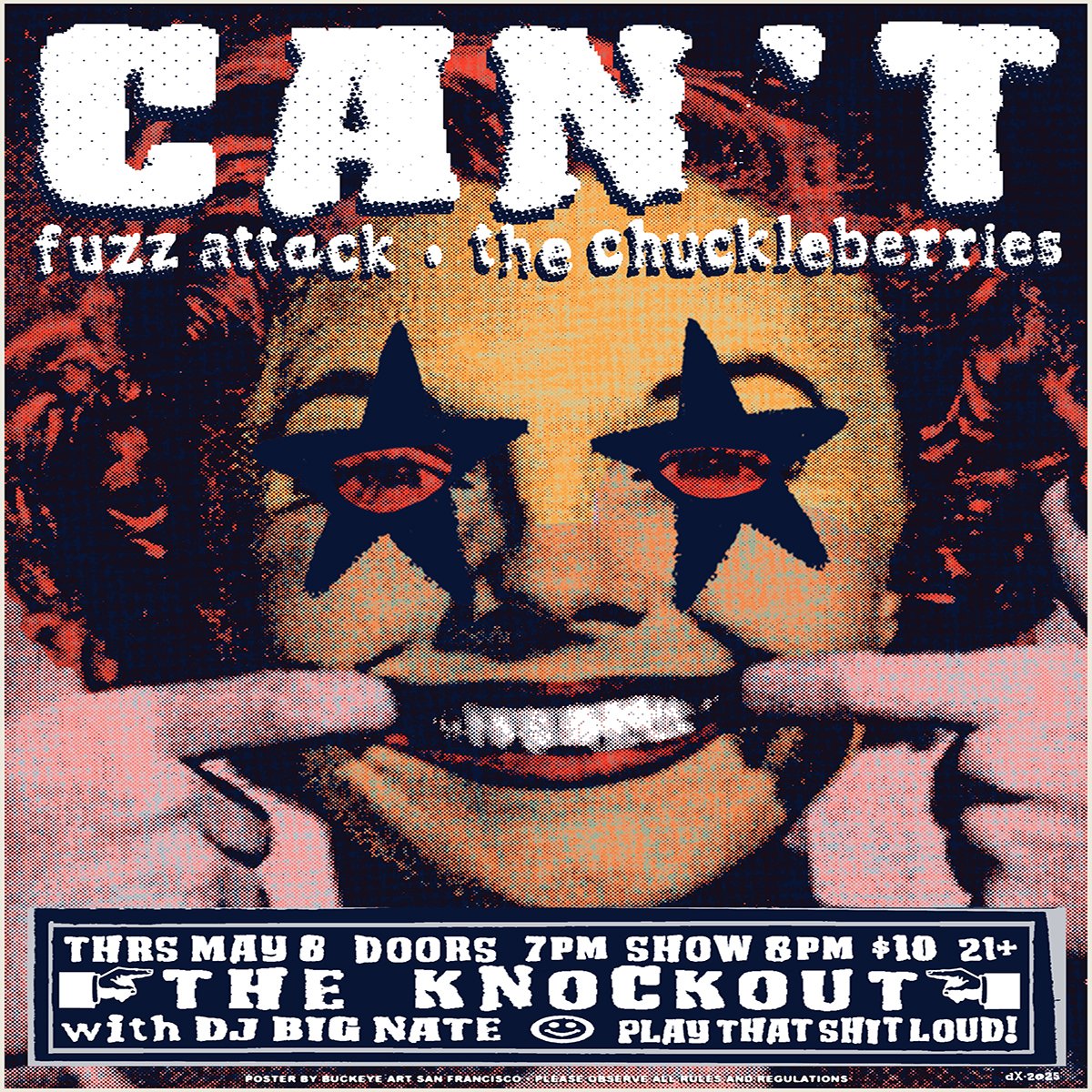 CAN’T, FUZZ ATTACK, THE CHUCKLEBERRIES, DJ BIG NATE (8PM - CLOSE)