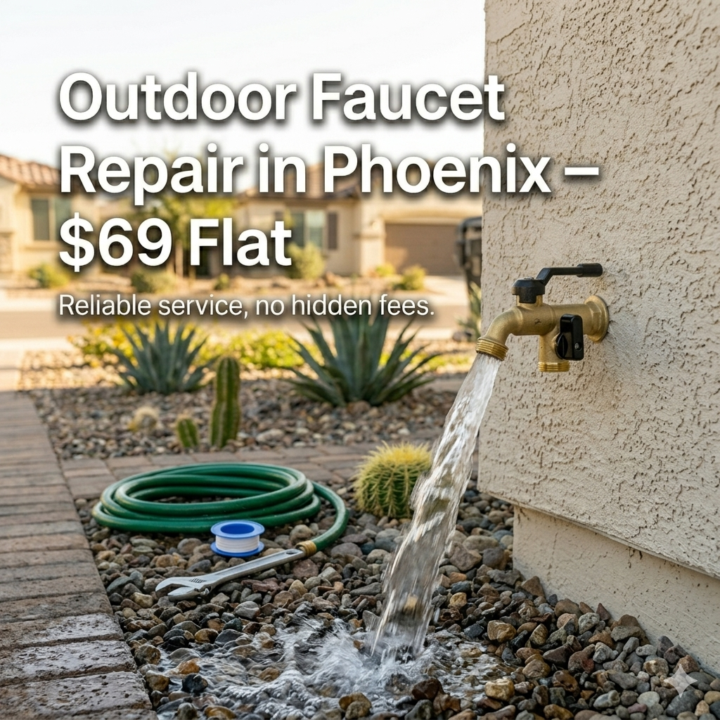 Outdoor Faucet Repair in Phoenix – $69 Flat