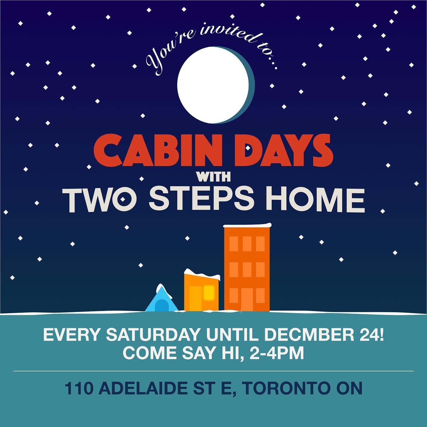 CABIN DAYS EXTENDED UNTIL DEC 24!
Every Saturday, 2-4pm&hellip; come say hi!
&mdash;Robert