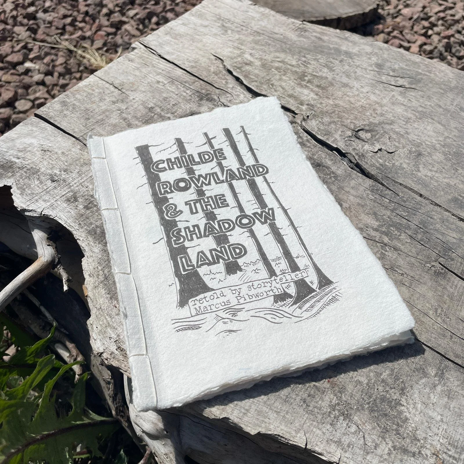 "Childe Rowland & the Shadow Land" Limited Edition Cotton Paper Handmade Book (White) + Exclusive Video Retelling