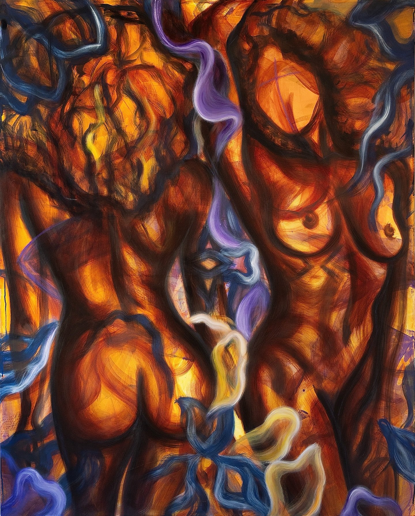 Nicole PODEROSA, 2024. 
Acrylic, Oil, and Oil Pastel on Linen.
60 x 48 inches, 152.4 x 122 cm

What an honor and inspiration to have painted this incredibly powerful and inspiring woman. This was commissioned by her partner for her birthday. Happy bi