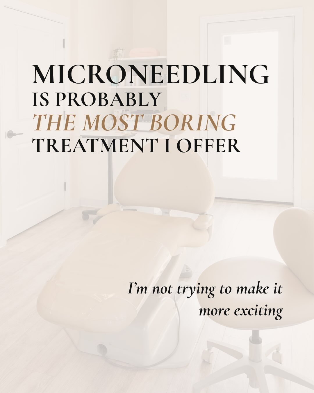 A little boring to watch 🥱, but highly underrated and more thoughtful than it looks.

And if you&rsquo;ve heard it called a &ldquo;vampire facial&rdquo;&hellip; microneedling is a perfectly good name. No vampires needed.