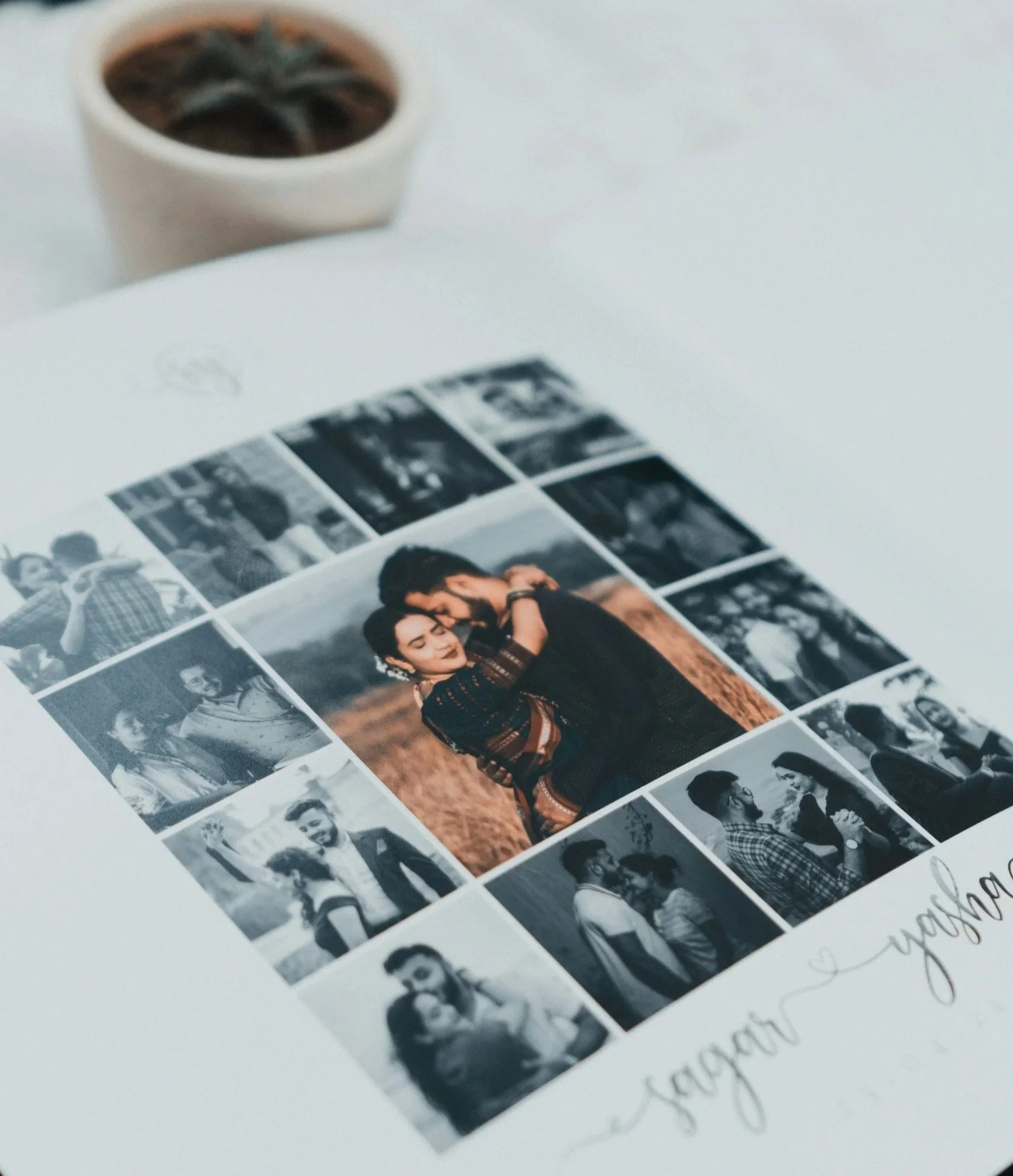 Person looking through a high school yearbook struggling to recall memories from adolescence