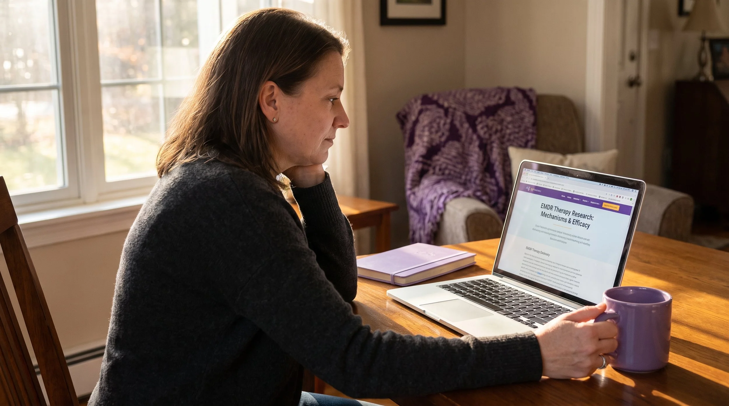 Woman Searching About EMDR