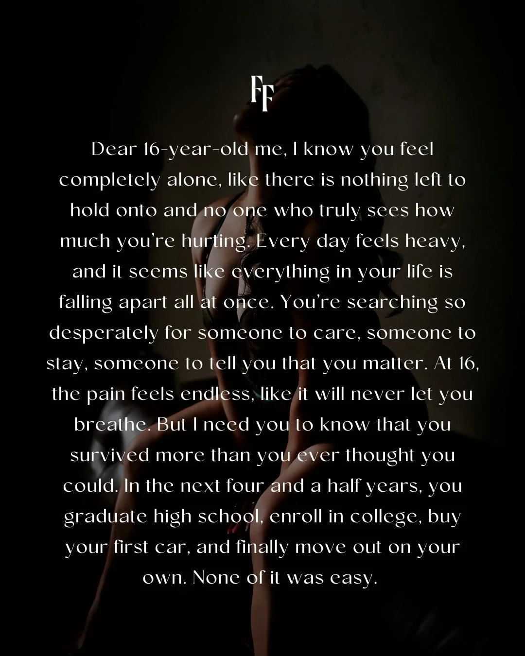 And the love letters continue coming in! Thank you to everyone that's been taking the time to write these out. I've had such a good response to other folks reading them. It's so important to see that everyone has a story and no, it wasn't always that