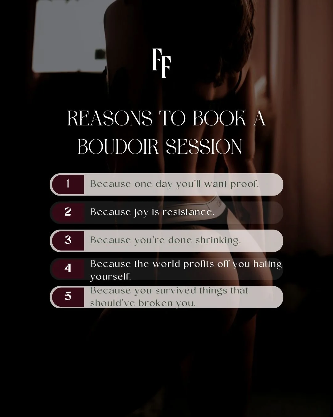 One day you&rsquo;ll want proof. Proof that you were here. That this was your body. That you were radiant in this season of your life, not years from now when you&rsquo;re looking back wishing you had seen it.

Joy is resistance. In a world that prof