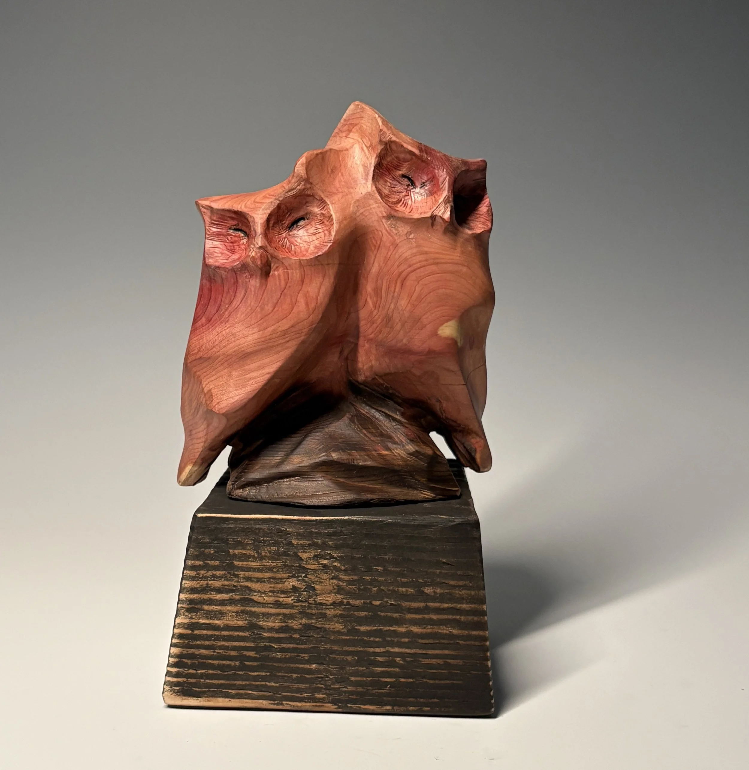 Little Angels I, 2025. Cedar — 9 x 5 in, private collection.