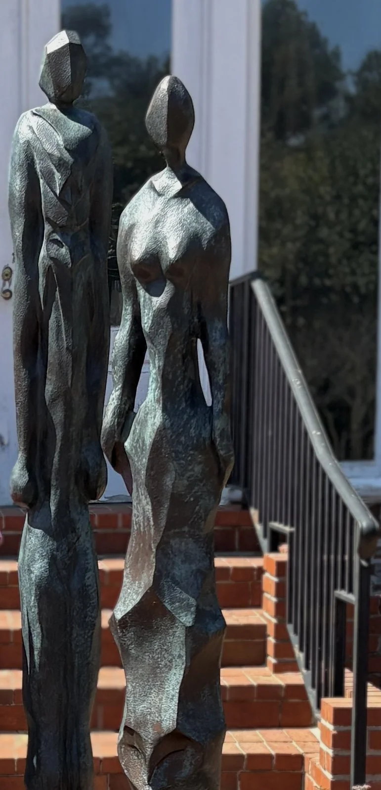 Unbroken: Tree & Water — white pine, bronze coating, 80 x 34 in.  Smith-Gilbert Gardens through April 2027.