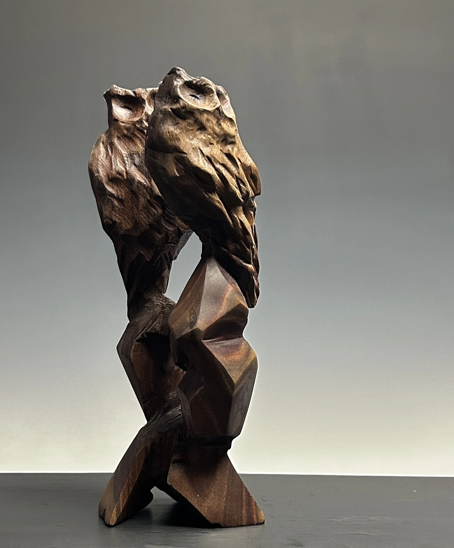 Love Endures V, 2024. Walnut — 12 x 4 in, private collection.