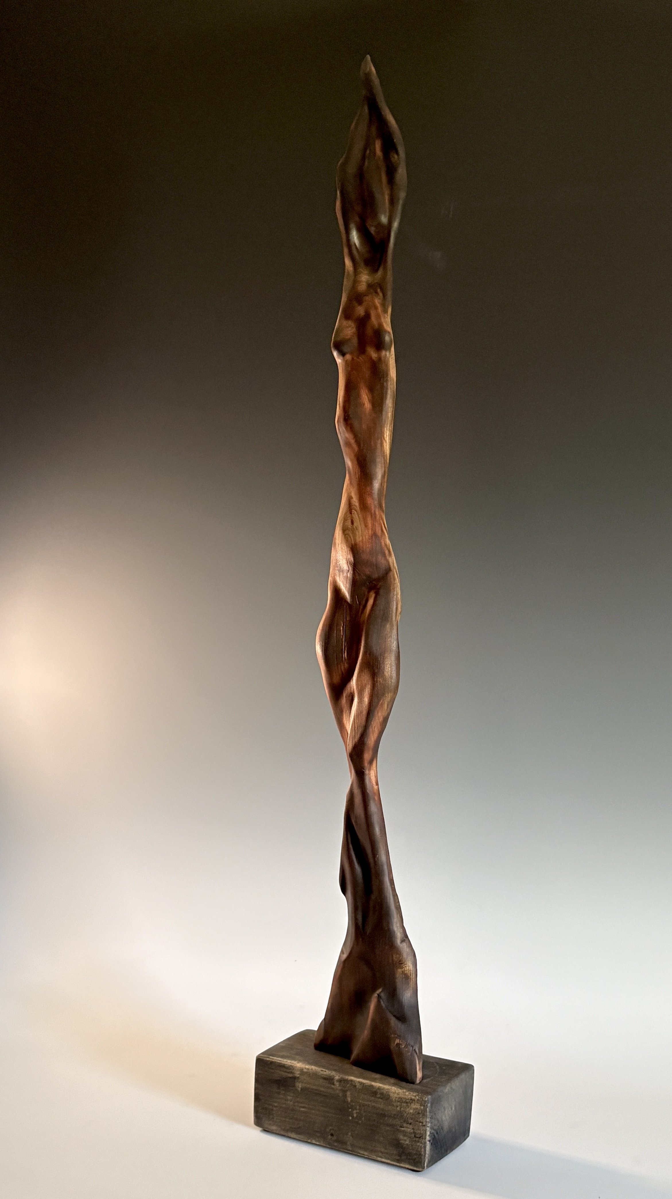 Free Spirit, 2026. 36 x 7 in — black cherry.