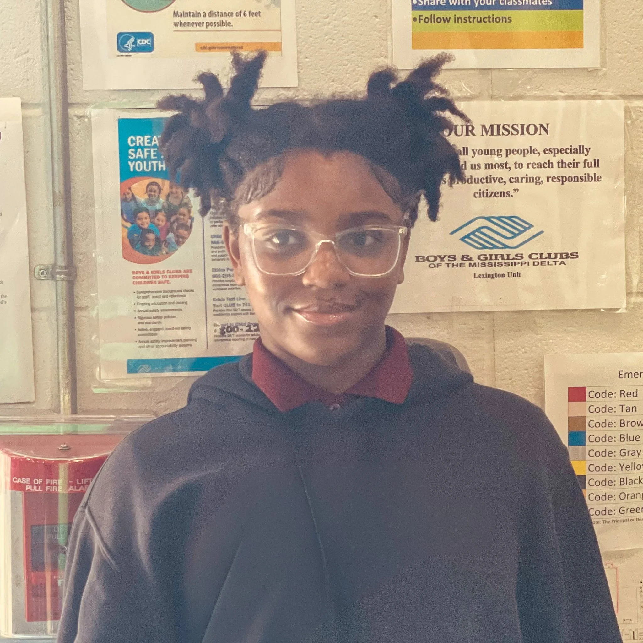 Meet Jameia P., a quiet and shy member of the Lexington Unit. Jameia has a passion for order. She quietly assists with the cadet members during busy restroom breaks and snack time. She loves reading, watching TikTok videos, and listening to music. 

