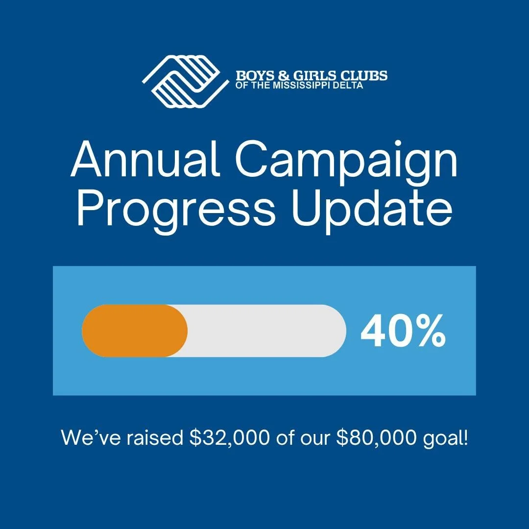 We are excited to announce our first formal Annual Campaign with a goal of raising $80,000 to support Club programming and community outreach across the Mississippi Delta!

Thanks to early support, $32,000 has already been committed&mdash;meaning we 