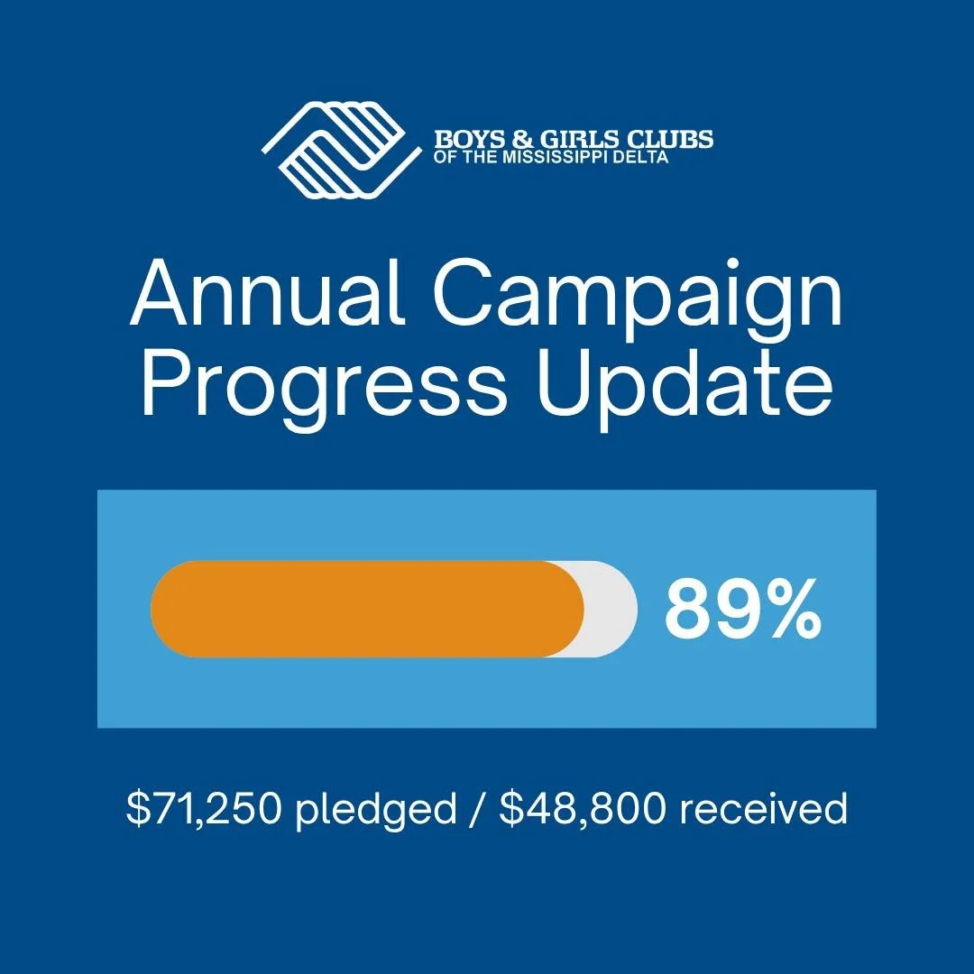 We are blown away by the generosity of the Delta! 🙌

Thanks to our incredible supporters, we have received $71,250 in pledges toward our $80,000 Annual Campaign goal! This is going to make a massive difference in the lives of our Club members across