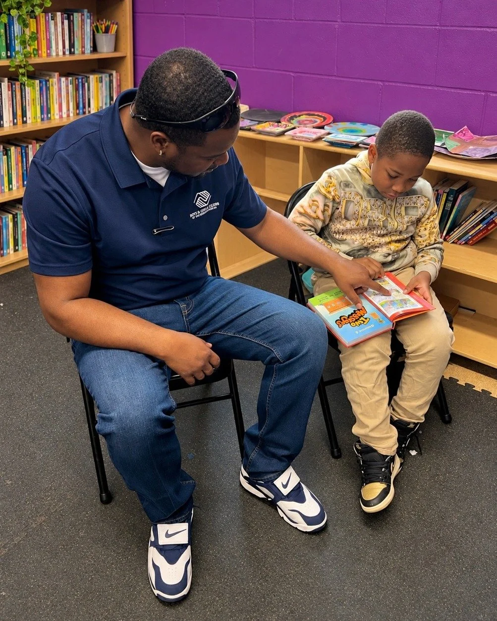 Sometimes, all a kid needs is someone to sit with them in the quiet moments. 📚💙

When Kaiden first came to our Greenwood Club, he was shy and distant. He found comfort in the reading corner. That's where Unit Director Brandon Gordon met him&mdash;n