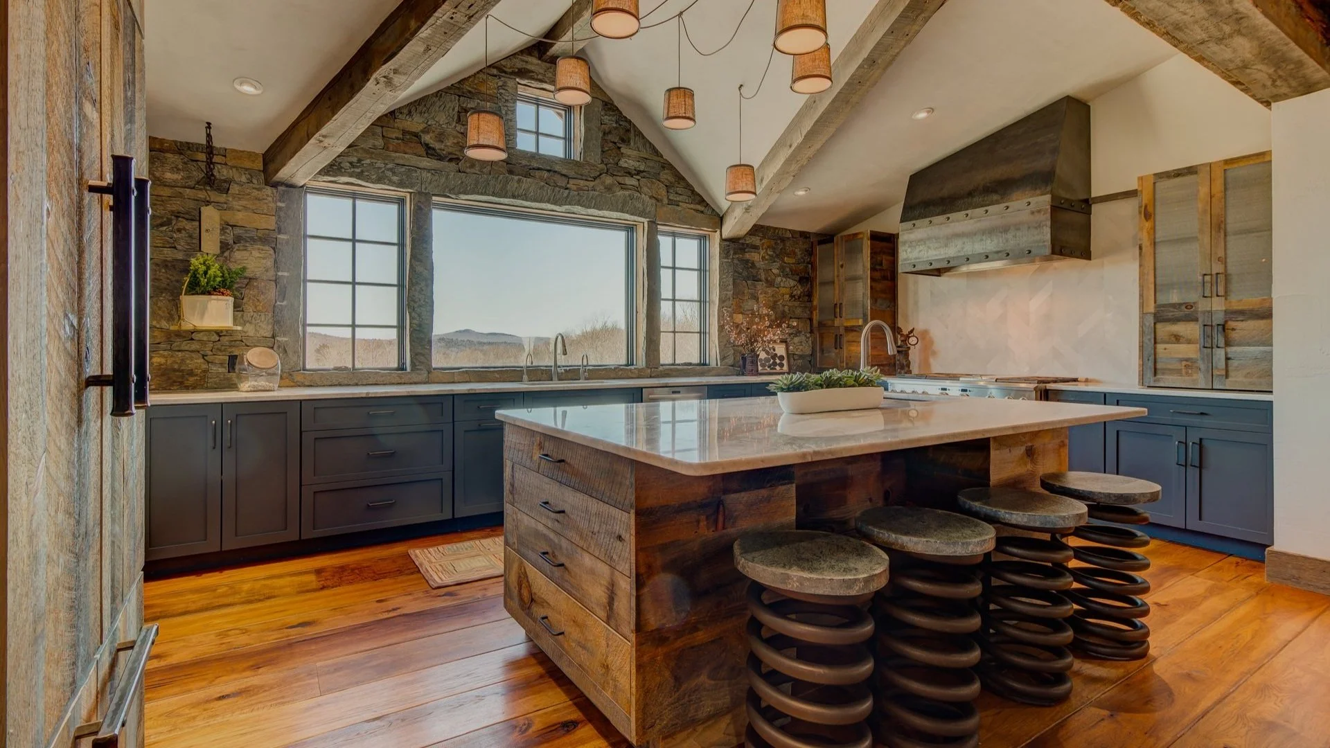 Clean rustic kitchen.
