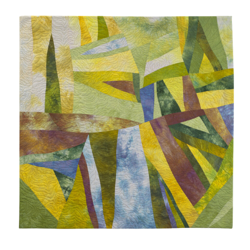 Can I Stay Here for Awhile 42"h x 42"w $3500 Hand dyed, machine quilted