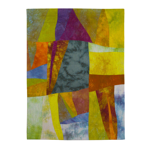This is not the way it Seems 46"h x 34"w $3000 Hand dyed, machine quilted