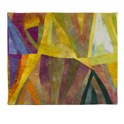 Walk With Me 28"h x 33"w $1850 Hand dyed, machine quilted