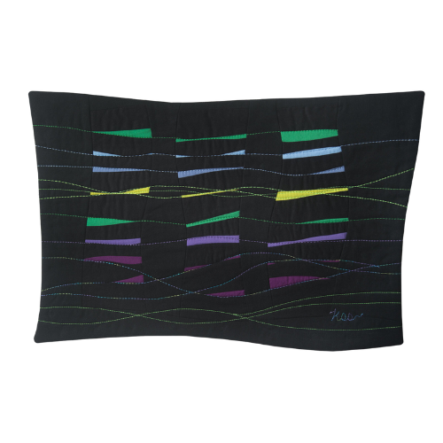 Waves I 11"h x 17"w SOLD Fabric, Thread
