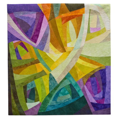 Daytime Dreaming 55"h x 51"w $5610 Hand dyed, machine quilted