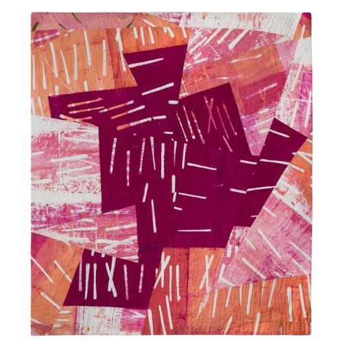 On Thin Ice 35"h x 30"w $1800 Hand printed, machine quilted