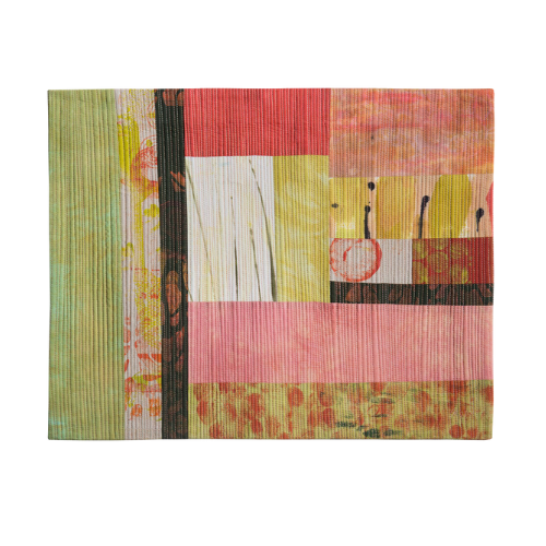 There she Was 16"h x 20"w $600 fabric, dye, thread