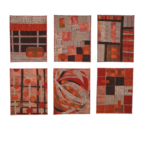 Delivery Series (1-6) 10"h x 8"w $150 fabric, thread