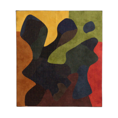 Reluctant Transformation 36"h x 32"w SOLD fabric, thread
