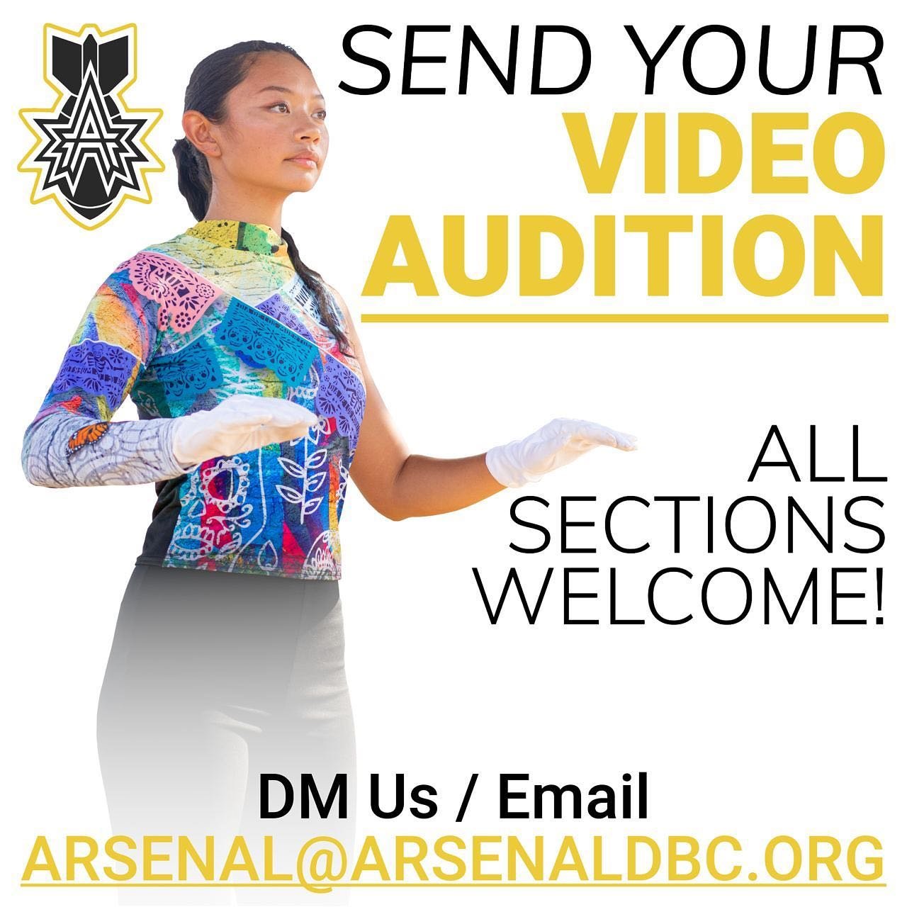 It&rsquo;s not too late to march this summer! DM or email us on how you can send in a video audition and be a part of #ARSENAL2024 ! Link in our bio for more info! 

#arsenaldbc #dci #dci2024 #drumcorps #marchingband #brass #colorguard #percussion #d