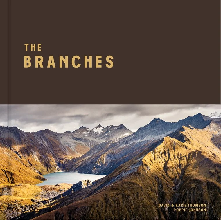 Cover of The Branches by David and Karie Thomson and Poppie Johnson, a high-country mountain landscape under the title