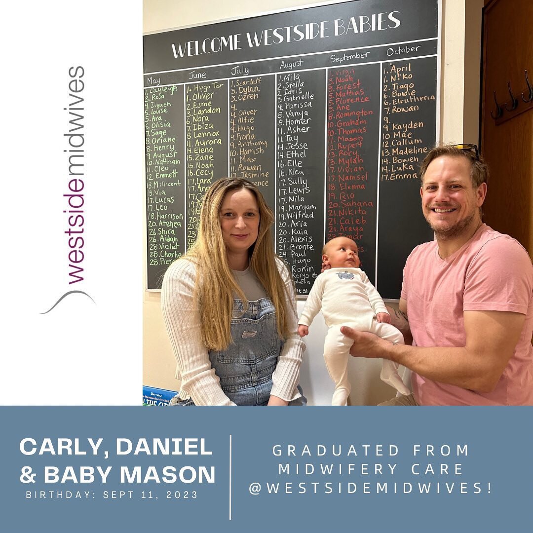 💙
Congratulations Carly, Daniel, and baby Mason on your first few weeks as a family and graduation from midwifery care!🎓
&mdash;&mdash;
Vancouver families: did you know that our midwives offer home check-ups for both parent and baby in the first co