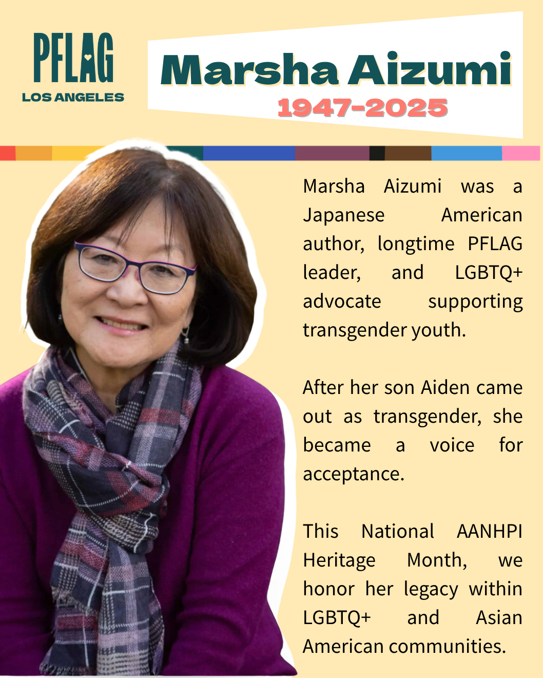 National AANHPI Heritage Month: Marsha Aizumi Championed Family Acceptance