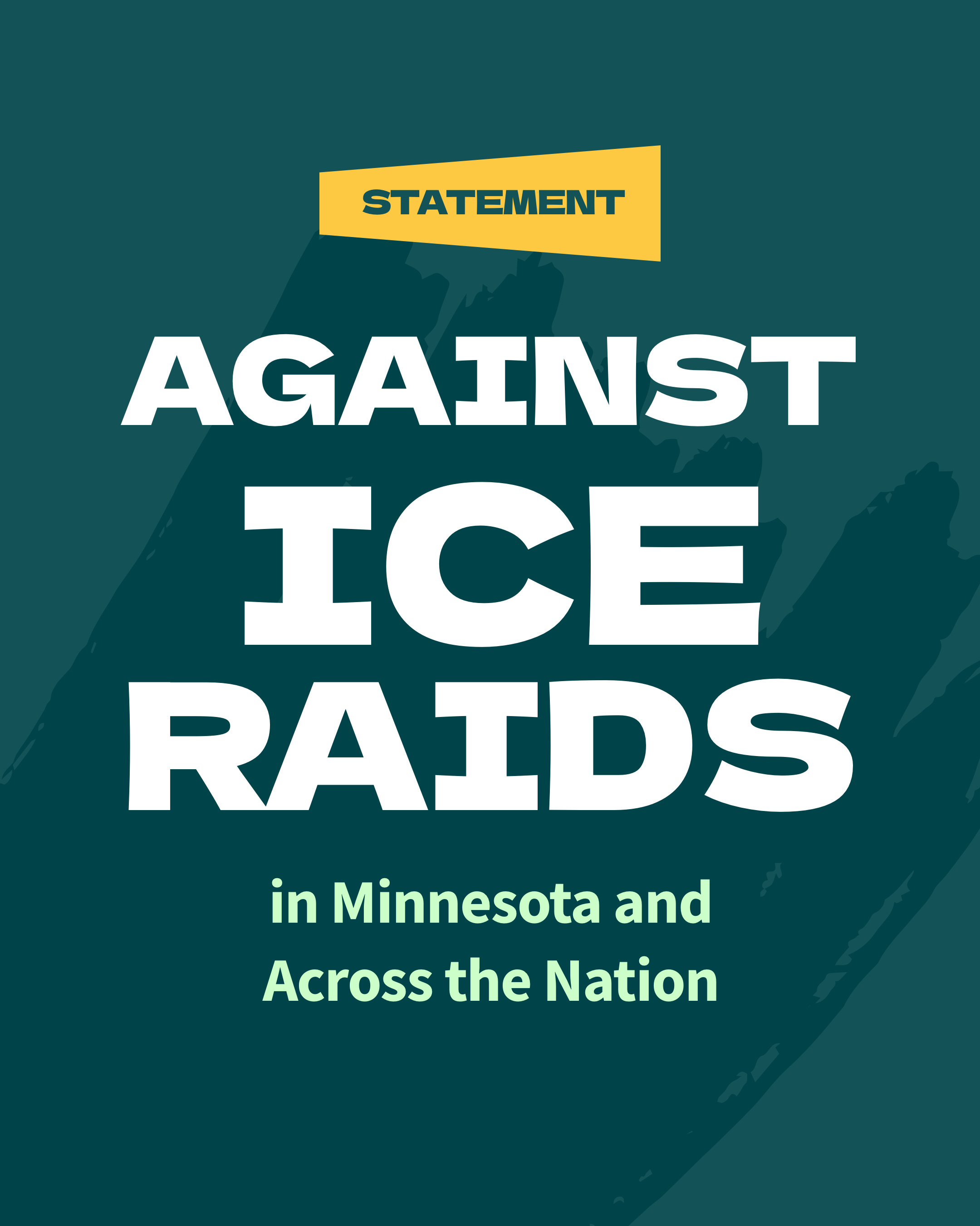 Joint statement graphic from California PFLAG chapters condemning ICE raids that harm families and communities.