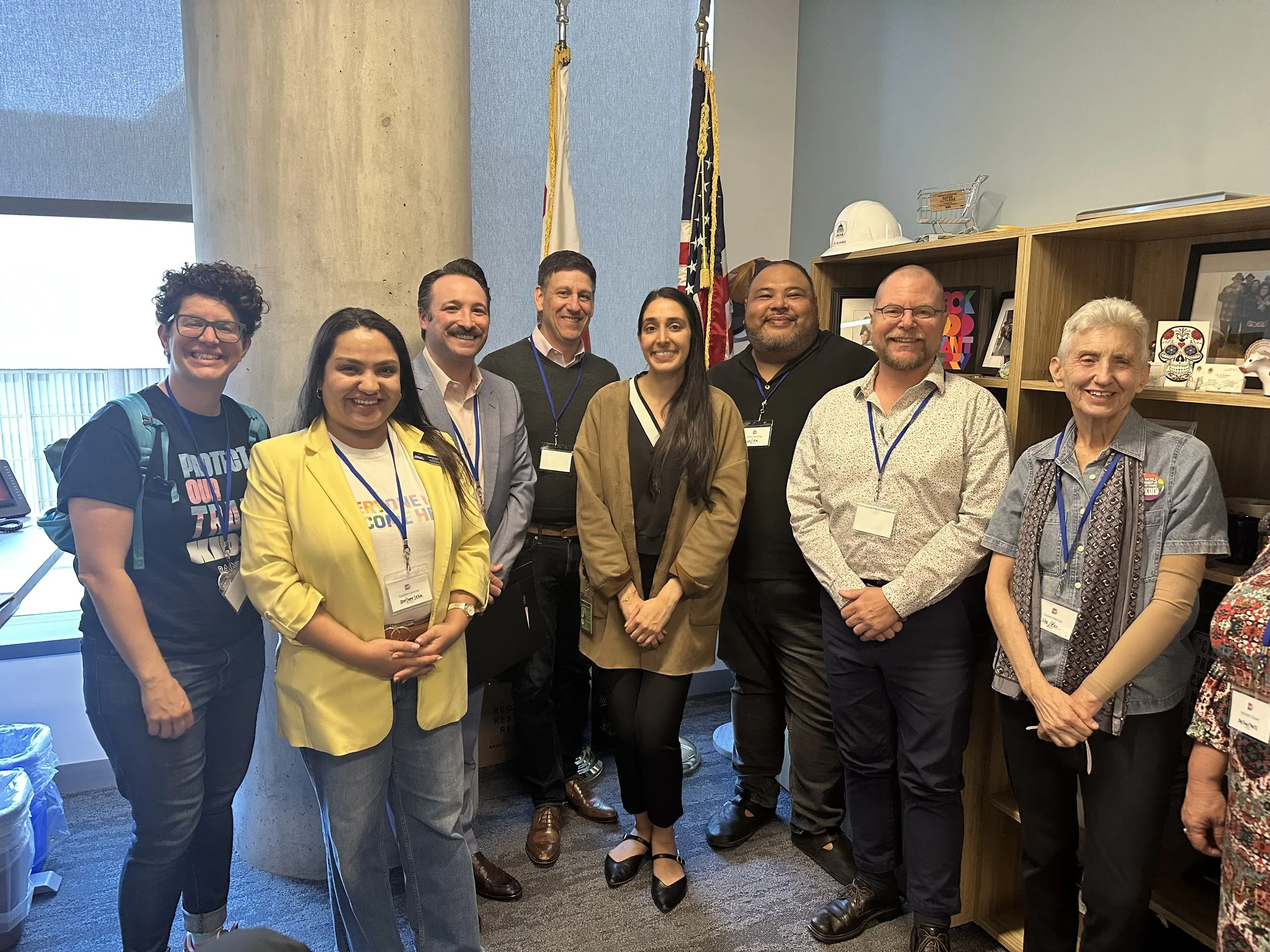 Meeting with reps on Equality California Advocacy Day.