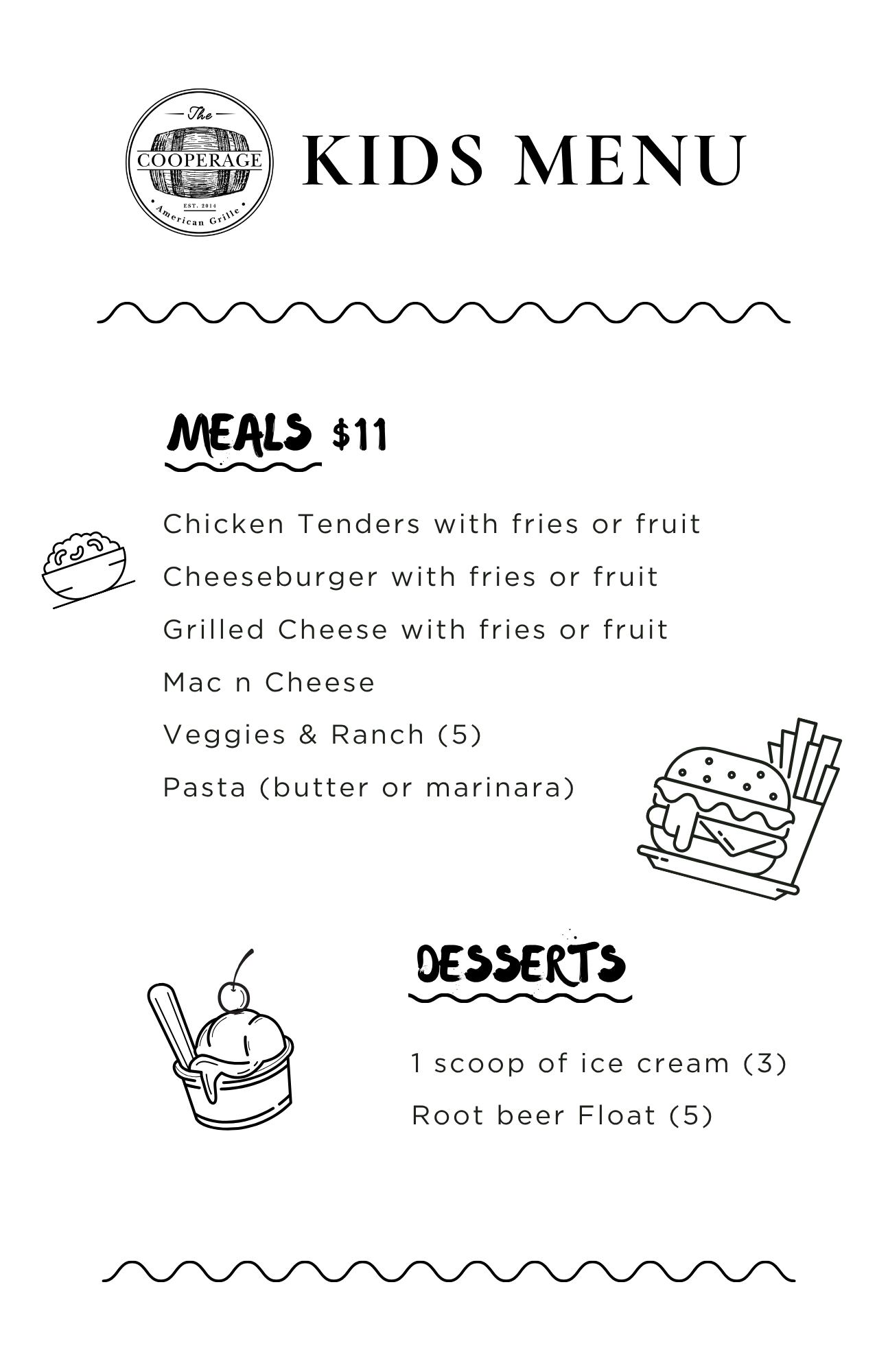 Kids Menu