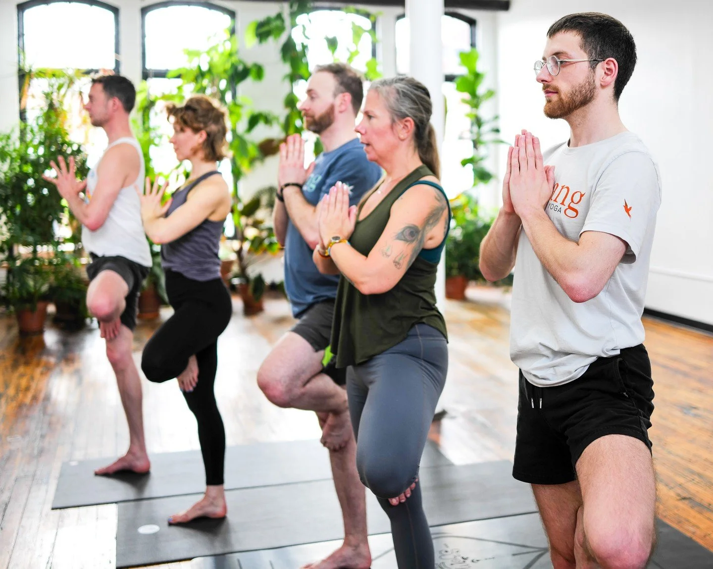 Root down, rise up.
Tree pose reminds us that balance is a dance between grounding and growth — steady in the body, spacious in the mind. Together, we cultivate strength, stillness, and connection.