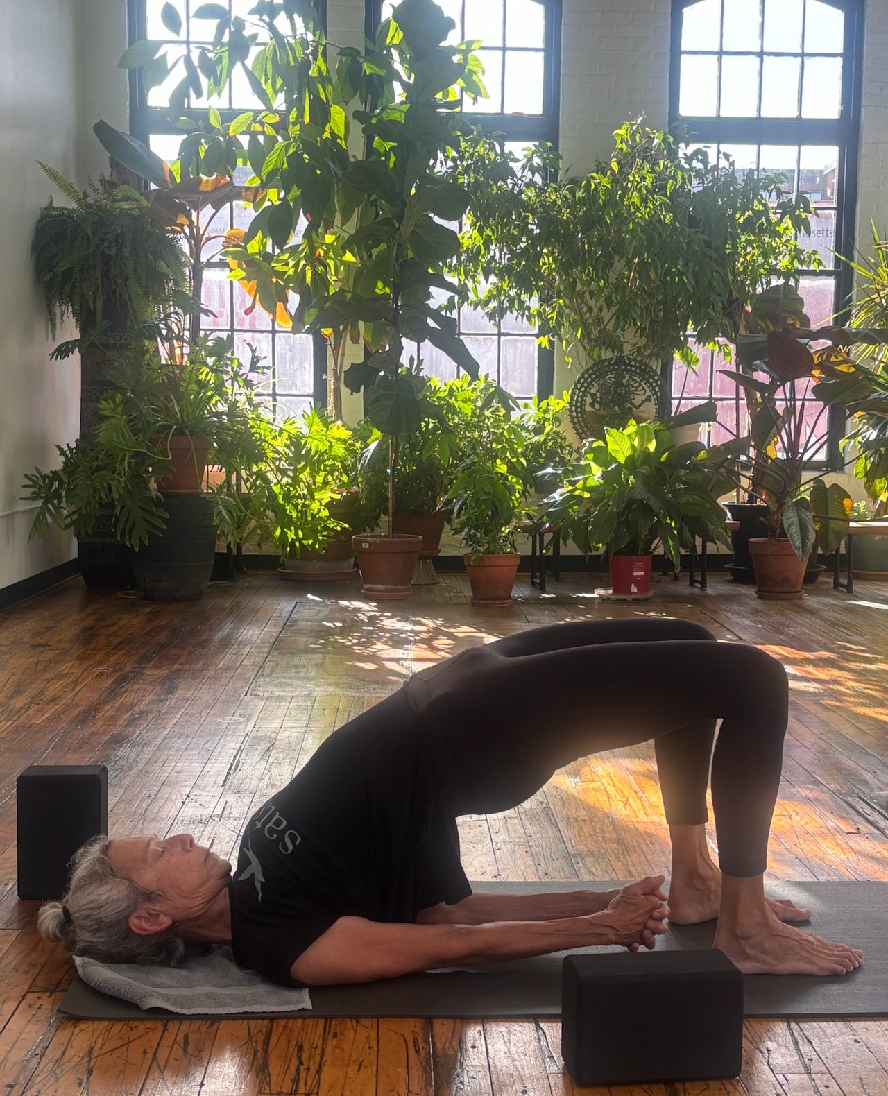 A gentle reminder that strength and ease can coexist. Bridge pose invites space through the spine, steadiness through the legs, and a softening of whatever you&rsquo;ve been holding. A quiet moment of opening&mdash;in the body and in the day.
