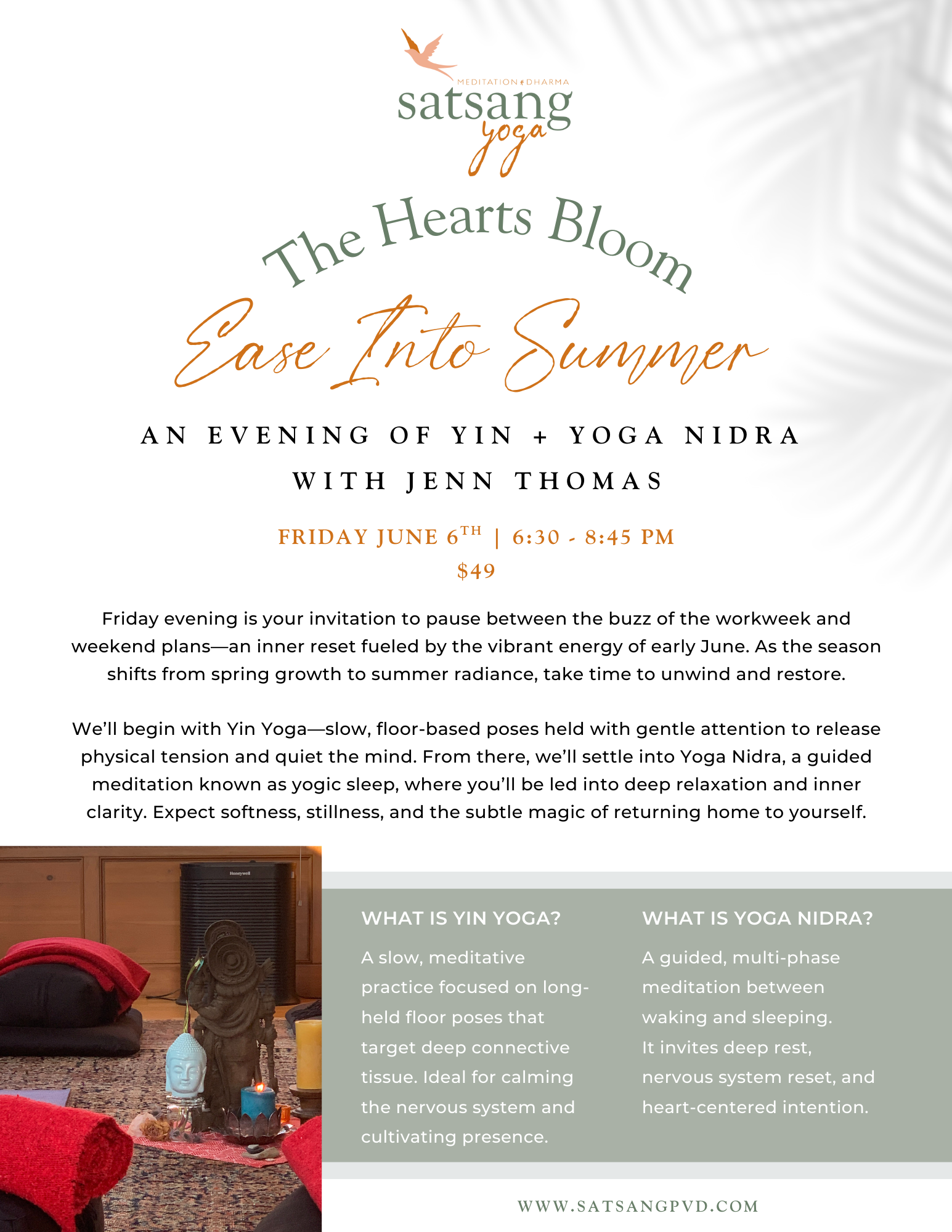 The Hearts Bloom: Ease Into Summer With an Evening of Yin + Yoga Nidra ...
