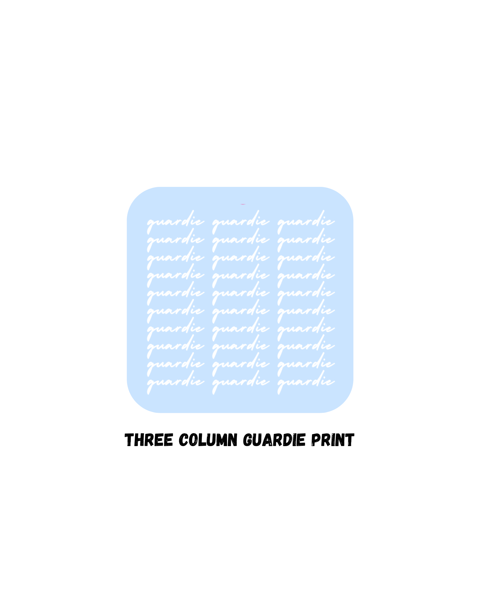 Three Column Guardie Print- Blue Jewelry Box