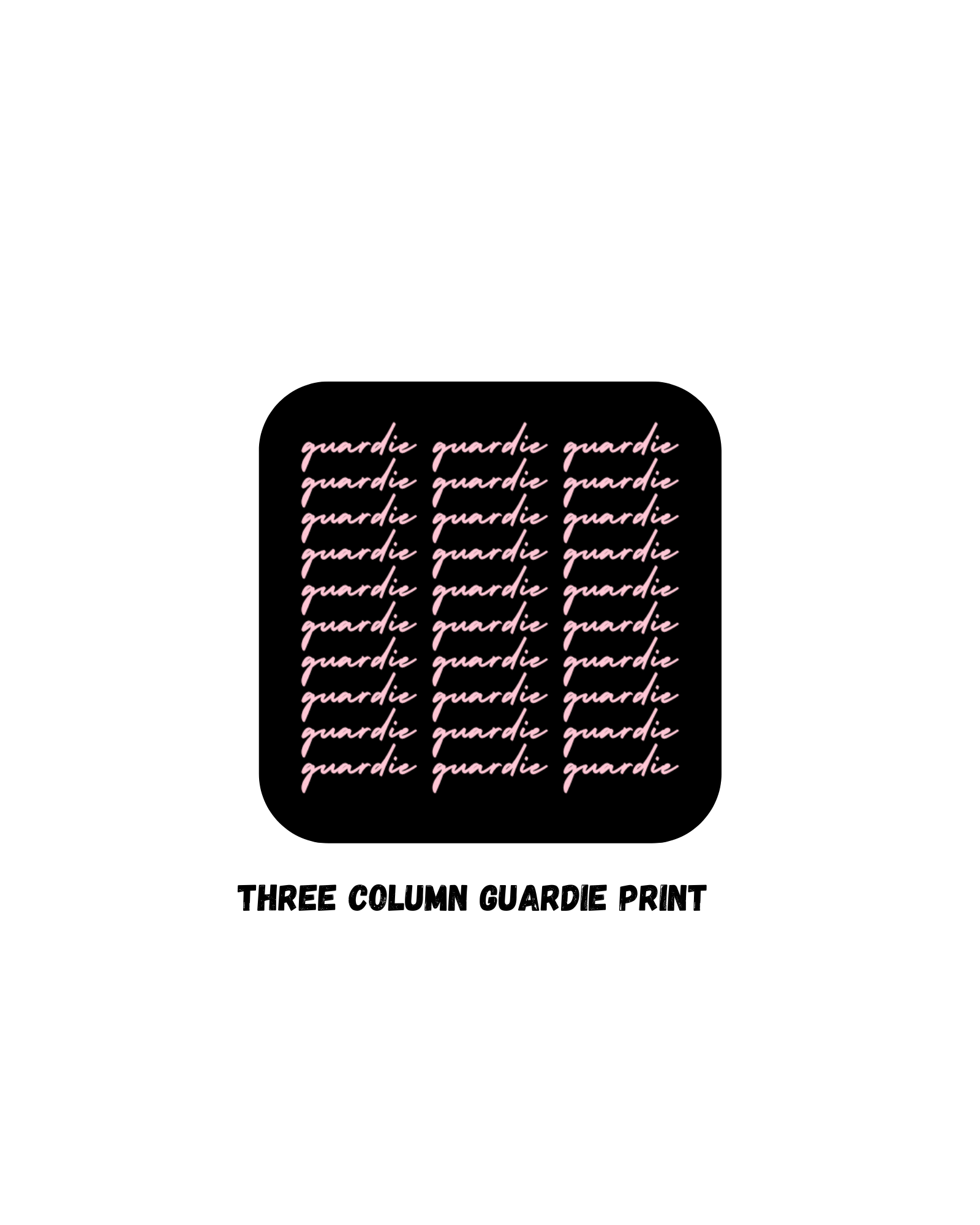 Three Column Print - Black Jewelry Box