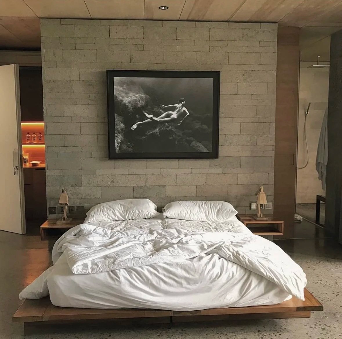 Comfortable bed with soft pillows for clients with racing thoughts keeping me awake and nighttime anxiety