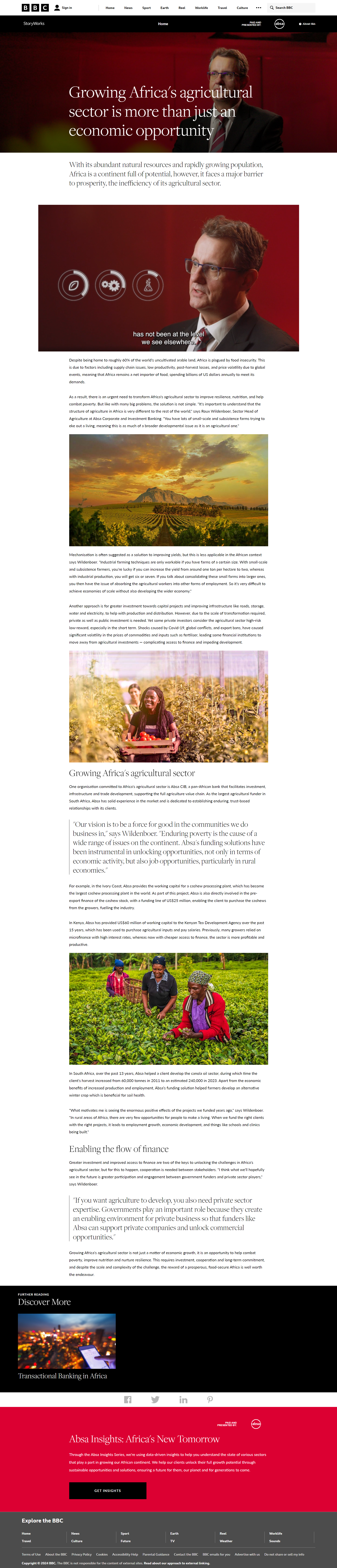 Growing Africa's agricultural sector is more than just an economic opportunity screengrab