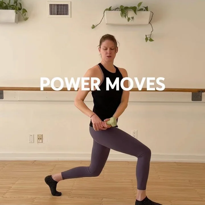 Moving in silence? Couldn&rsquo;t be us 

Sharing some of Michelle&rsquo;s favorite Strength moves for a peek behind the curtain of our popular class, or save for later for some at home inspo! 

&bull;Squat with over head press, single sided. Alterna
