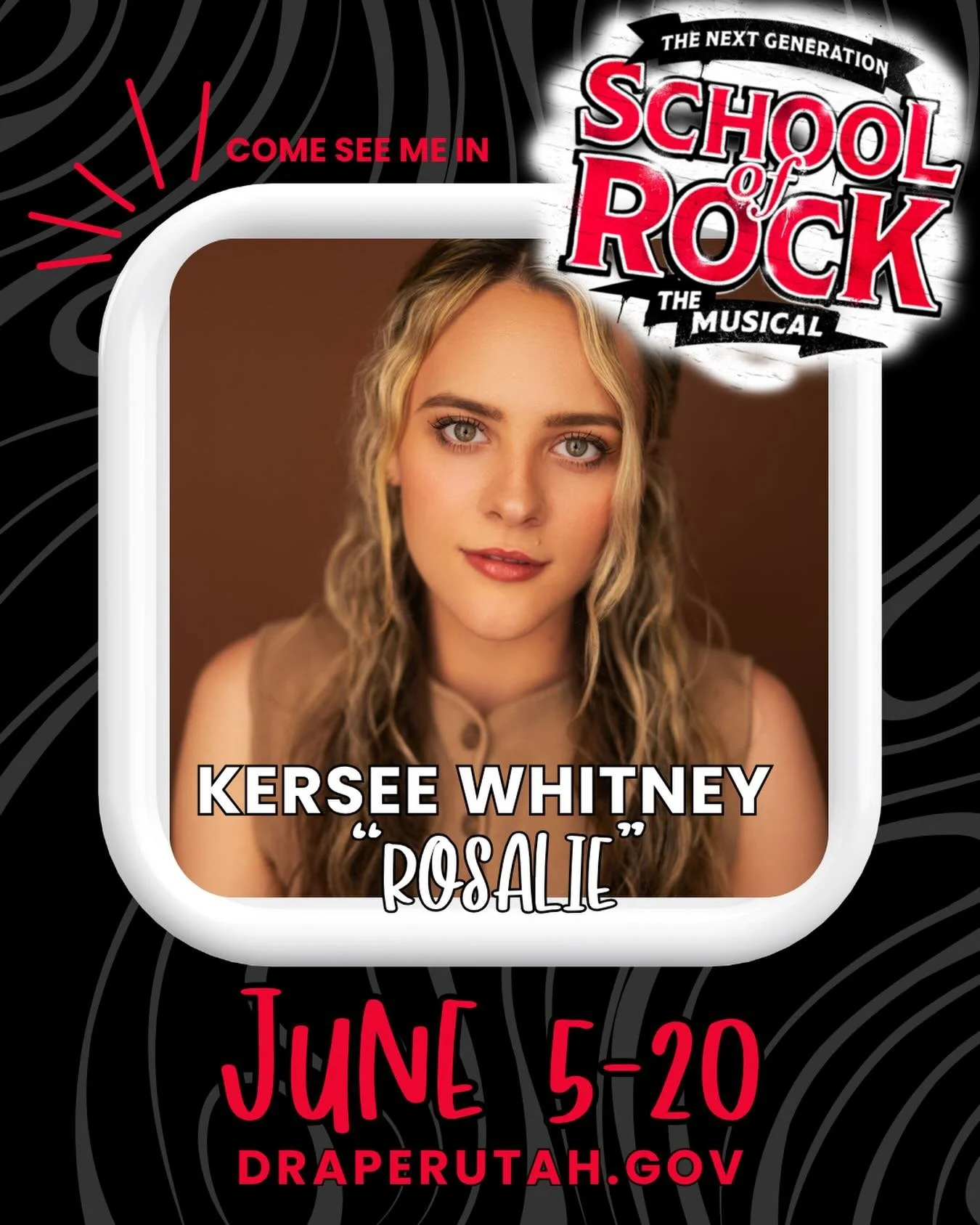 This summer, stick it to the Man! 🎸💫

(The Man being: your couch.)

School of Rock takes the Draper Amphitheater stage June 5 through 20. Gates 7:30. Show 8:00.
Eight nights. Real kids. Real instruments. Real loud.

Tickets at the link in bio 🎵❤️