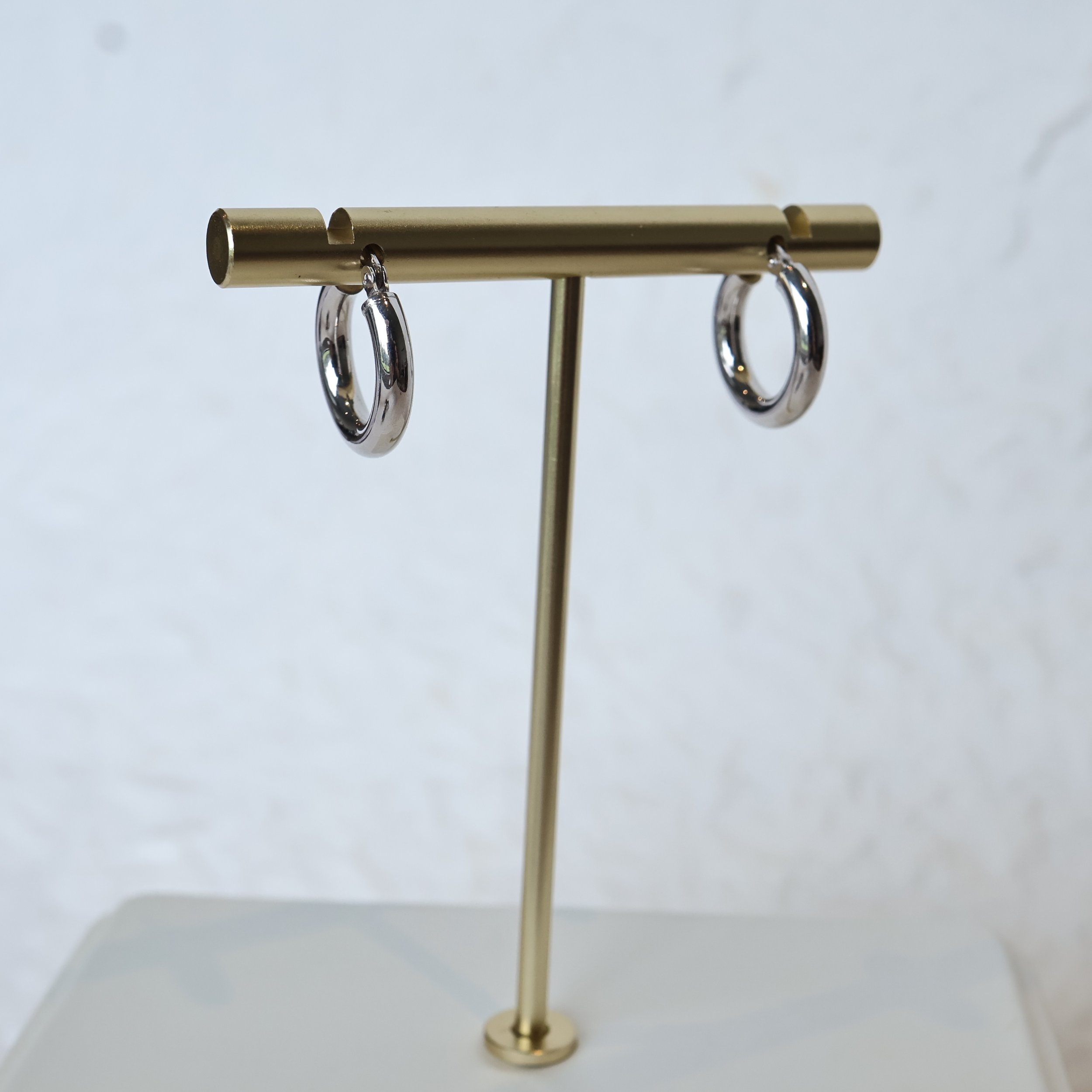 LOUISA | 9ct Italian White Gold Hoops